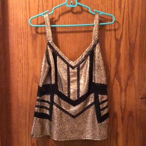 BKE boutique size large metallic tank from BUCKLE
